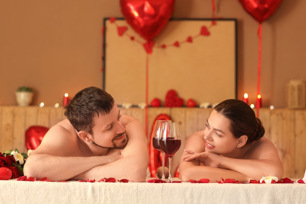 coppia alle terme per san valentino